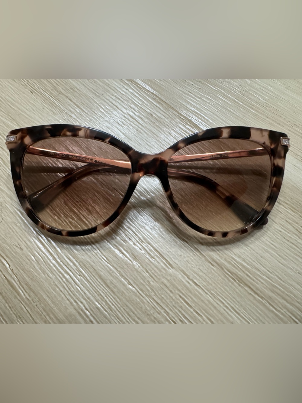 JIMMY CHOOSE RALEIGH/S 0T4H Tortoiseshell Cat-Eye Women's Sunglasses